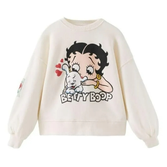 Zara Other - Zara Girls Betty Boop Print Crewneck Sweatshirt - Size 9